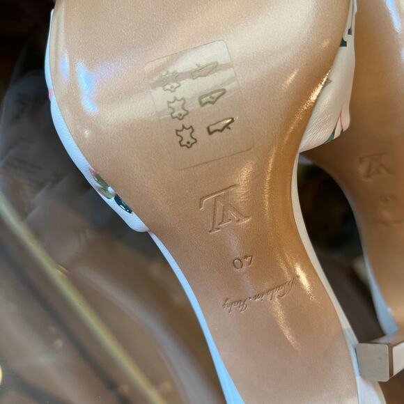 Louis Vuitton White Multicolor Heels - Picture 9 of 11